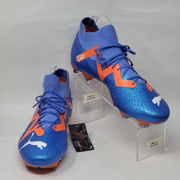PUMA FUTURE PRO FG/AG Soccer Cleats Blue White/Orange 107171-01 Men's Size Multi - Picture 1 of 10